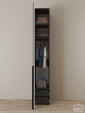 Шкаф с антресолью Linnea MHR-1A-3 2450х400х510 (Графит-М 11.1.25) в Челябинске - chelyabinsk.mebel24.online | фото 6