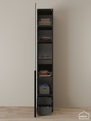 Шкаф с антресолью Linnea MHR-1A-4 2450х400х510 (Графит-М 11.1.25) в Челябинске - chelyabinsk.mebel24.online | фото 4