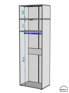 Шкаф с антресолью Linnea MHR-2A-1 2450х800х510 (ДВ-М 11.1.25) в Челябинске - chelyabinsk.mebel24.online | фото 3