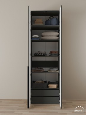 Шкаф с антресолью Linnea MHR-2A-3 2450х800х510 (Графит-М 11.1.25) в Челябинске - chelyabinsk.mebel24.online | фото 5