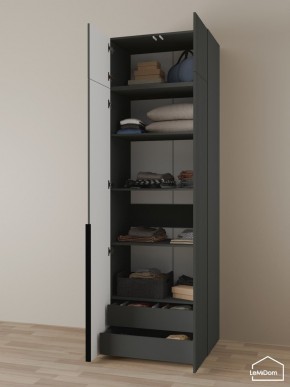 Шкаф с антресолью Linnea MHR-2A-3 2450х800х510 (Графит-М 11.1.25) в Челябинске - chelyabinsk.mebel24.online | фото 6