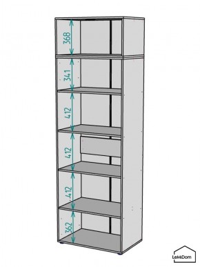 Шкаф с антресолью Linnea MHR-2POA-2 2450х800х510 (Белый-М 11.1.2) в Челябинске - chelyabinsk.mebel24.online | фото 3