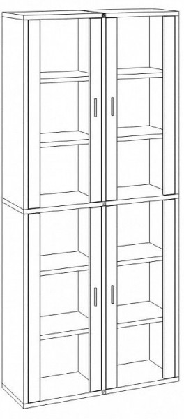 Шкаф-витрина Домино СУ(ш2в2)+4ФС в Челябинске - chelyabinsk.mebel24.online | фото 2