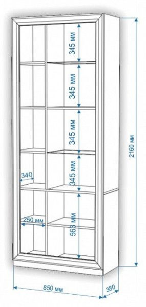 Шкаф-витрина Нобиле ШВтВ-ФСД-ФГК в Челябинске - chelyabinsk.mebel24.online | фото 3