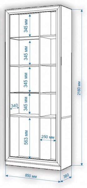 Шкаф-витрина Нобиле ШВтВ-ФСД-ФГК в Челябинске - chelyabinsk.mebel24.online | фото 3