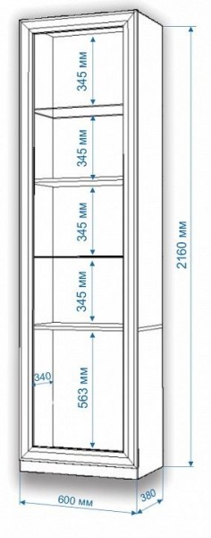 Шкаф-витрина Нобиле ВтВ-ФСД-БЯН в Челябинске - chelyabinsk.mebel24.online | фото 2