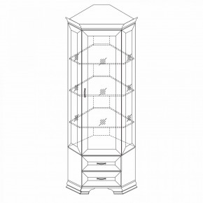 Шкаф-витрина угловой Сиена в Челябинске - chelyabinsk.mebel24.online | фото 2