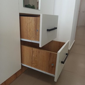 Спальный гарнитур Евро (модульный) Крафт/Белый в Челябинске - chelyabinsk.mebel24.online | фото 29