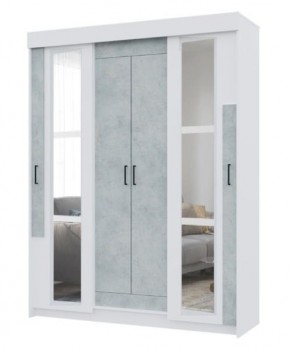 Спальный гарнитур VICTOR (модульный) Белый-Бетон в Челябинске - chelyabinsk.mebel24.online | фото 12