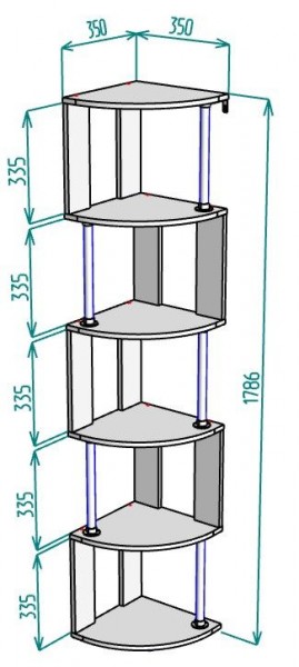 Стеллаж Alice S110 в Челябинске - chelyabinsk.mebel24.online | фото 2