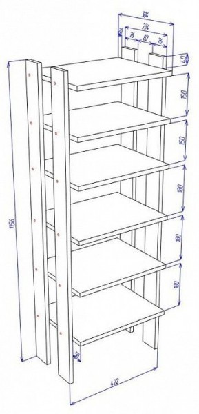 Стеллаж для обуви Cross СТЕЛ1 в Челябинске - chelyabinsk.mebel24.online | фото 4