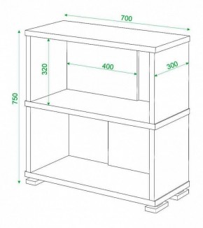 Стеллаж книжный Домино нельсон СБ-10_2 в Челябинске - chelyabinsk.mebel24.online | фото 3
