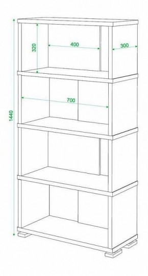 Стеллаж книжный Домино нельсон СБ-10_4 в Челябинске - chelyabinsk.mebel24.online | фото 2
