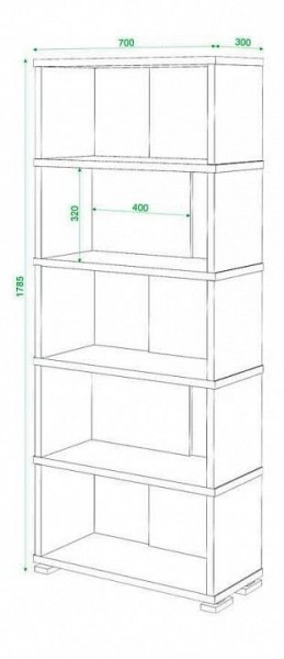 Стеллаж книжный Домино нельсон СБ-10_5 в Челябинске - chelyabinsk.mebel24.online | фото 3