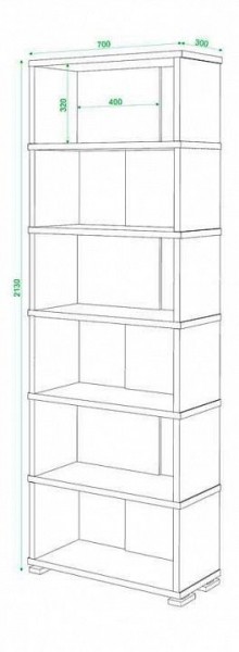 Стеллаж книжный Домино нельсон СБ-10_6 в Челябинске - chelyabinsk.mebel24.online | фото 3