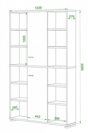 Стеллаж комбинированный Домино нельсон ПУ-40-2 в Челябинске - chelyabinsk.mebel24.online | фото 2