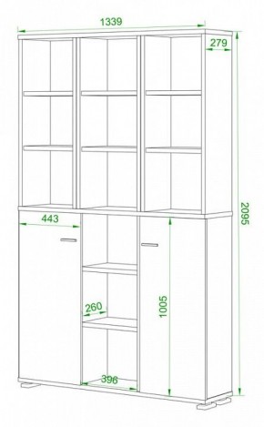 Стеллаж комбинированный Домино нельсон ПУ-40-6 в Челябинске - chelyabinsk.mebel24.online | фото 2