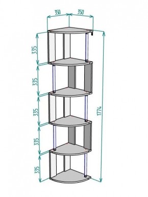 Стеллаж Maria S113-MA (Графит) в Челябинске - chelyabinsk.mebel24.online | фото 3