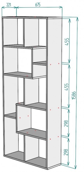 Стеллаж S8 1586х675х221 в Челябинске - chelyabinsk.mebel24.online | фото 2