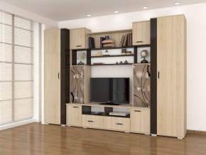 Стенка Оскар-18-1 дуб сонома-венге в Челябинске - chelyabinsk.mebel24.online | фото