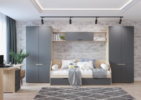 Стол 1200/3 ящика АНТАЛИЯ (Сонома/Графит софт) в Челябинске - chelyabinsk.mebel24.online | фото 2