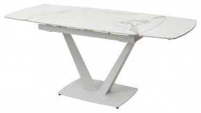 Стол ALATRI 120 GLOSS STATUARIO WHITE SOLID CERAMIC / WHITE, ®DISAUR в Челябинске - chelyabinsk.mebel24.online | фото 5