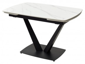 Стол ALATRI 120 MATT WHITE MARBLE SOLID CERAMIC / BLACK, ®DISAUR в Челябинске - chelyabinsk.mebel24.online | фото 2