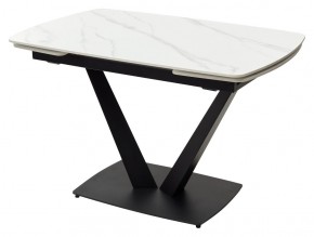 Стол ALATRI 120 MATT WHITE MARBLE SOLID CERAMIC / BLACK, ®DISAUR в Челябинске - chelyabinsk.mebel24.online | фото 7