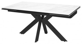 Стол BELLUNO 160 MARBLES KL-99 Белый мрамор матовый, итальянская керамика/ черный каркас, ®DISAUR в Челябинске - chelyabinsk.mebel24.online | фото 1