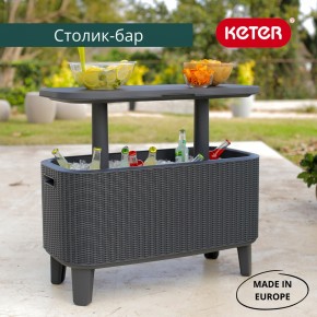 Стол Беви Бар (Bevy Bar Large Cool Bar), графит в Челябинске - chelyabinsk.mebel24.online | фото 1