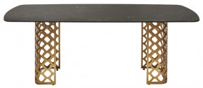 Стол CHIAVARI 220 KL-116 Черный мрамор матовый, итальянская керамика / бронзовый, ®DISAUR в Челябинске - chelyabinsk.mebel24.online | фото 8