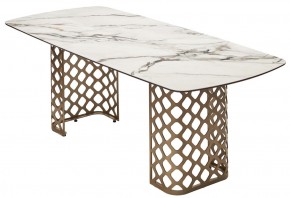 Стол CHIAVARI 220 KL-188 Контрастный мрамор матовый, итальянская керамика / Шампань, ®DISAUR в Челябинске - chelyabinsk.mebel24.online | фото 7