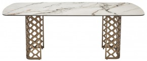Стол CHIAVARI 220 KL-188 Контрастный мрамор матовый, итальянская керамика / Шампань, ®DISAUR в Челябинске - chelyabinsk.mebel24.online | фото 8