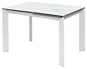Стол CORNER 120 MATTE STATUARIO Белый мрамор матовый керамика, стекло/ белый каркас, ®DISAUR в Челябинске - chelyabinsk.mebel24.online | фото 2