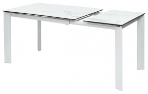 Стол CORNER 120 MATTE STATUARIO Белый мрамор матовый керамика, стекло/ белый каркас, ®DISAUR в Челябинске - chelyabinsk.mebel24.online | фото 5