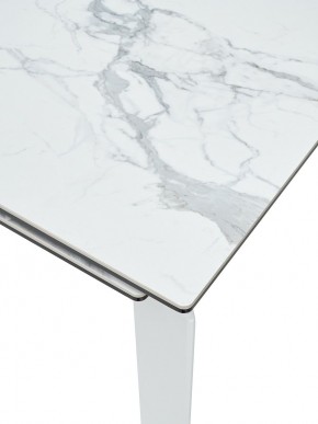 Стол CORNER 120 MATTE STATUARIO Белый мрамор матовый керамика, стекло/ белый каркас, ®DISAUR в Челябинске - chelyabinsk.mebel24.online | фото 6