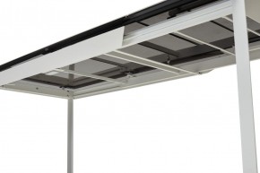 Стол CREMONA 140 HIGH GLOSS STATUARIO Белый мрамор глянцевый, керамика/ белый каркас, ®DISAUR в Челябинске - chelyabinsk.mebel24.online | фото 2