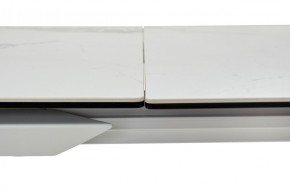 Стол CREMONA 140 HIGH GLOSS STATUARIO Белый мрамор глянцевый, керамика/ белый каркас, ®DISAUR в Челябинске - chelyabinsk.mebel24.online | фото 3