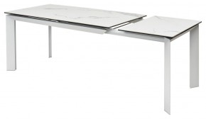 Стол CREMONA 140 HIGH GLOSS STATUARIO Белый мрамор глянцевый, керамика/ белый каркас, ®DISAUR в Челябинске - chelyabinsk.mebel24.online | фото 8
