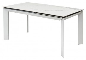 Стол CREMONA 140 HIGH GLOSS STATUARIO Белый мрамор глянцевый, керамика/ белый каркас, ®DISAUR в Челябинске - chelyabinsk.mebel24.online | фото 9