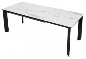 Стол CREMONA 140 MATTE STATUARIO Белый мрамор матовый, керамика/ черный каркас, ®DISAUR в Челябинске - chelyabinsk.mebel24.online | фото 2