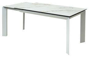 Стол CREMONA 180 KL-188 Контрастный мрамор матовый, итальянская керамика/ белый каркас, ®DISAUR в Челябинске - chelyabinsk.mebel24.online | фото 3
