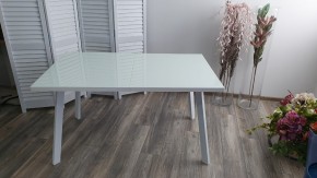 Стол ФИН 140 Белый, стекло/ Белый каркас М-City в Челябинске - chelyabinsk.mebel24.online | фото 9