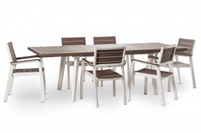 Стол Гармония раздвижной (Harmony Extendable) белый-капучино в Челябинске - chelyabinsk.mebel24.online | фото 6