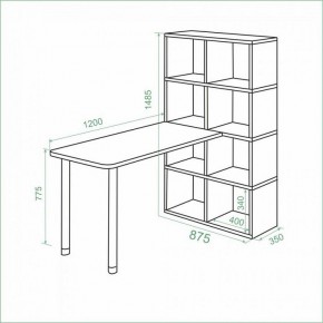 Стол компьютерный Bartolo в Челябинске - chelyabinsk.mebel24.online | фото 3