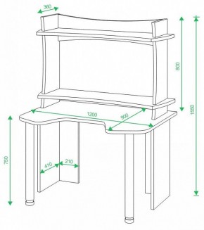 Стол компьютерный Домино lite СКЛ-Игр120 в Челябинске - chelyabinsk.mebel24.online | фото 2