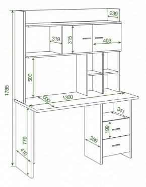 Стол компьютерный Домино Lite СКЛ-Прям130+НКЛХ-130 в Челябинске - chelyabinsk.mebel24.online | фото 2