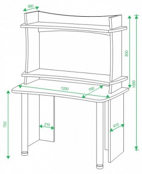 Стол компьютерный Домино Lite СКЛ-Софт120+НКИЛ120 в Челябинске - chelyabinsk.mebel24.online | фото 2