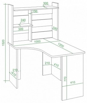 Стол компьютерный Домино Lite СКЛ-Угл120+НКЛ-100 в Челябинске - chelyabinsk.mebel24.online | фото 2