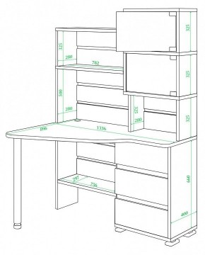 Стол компьютерный Домино нельсон СР-322 в Челябинске - chelyabinsk.mebel24.online | фото 2